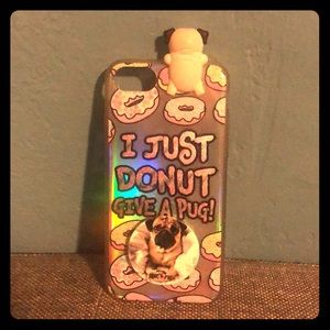 Pug phone case with pop socket and